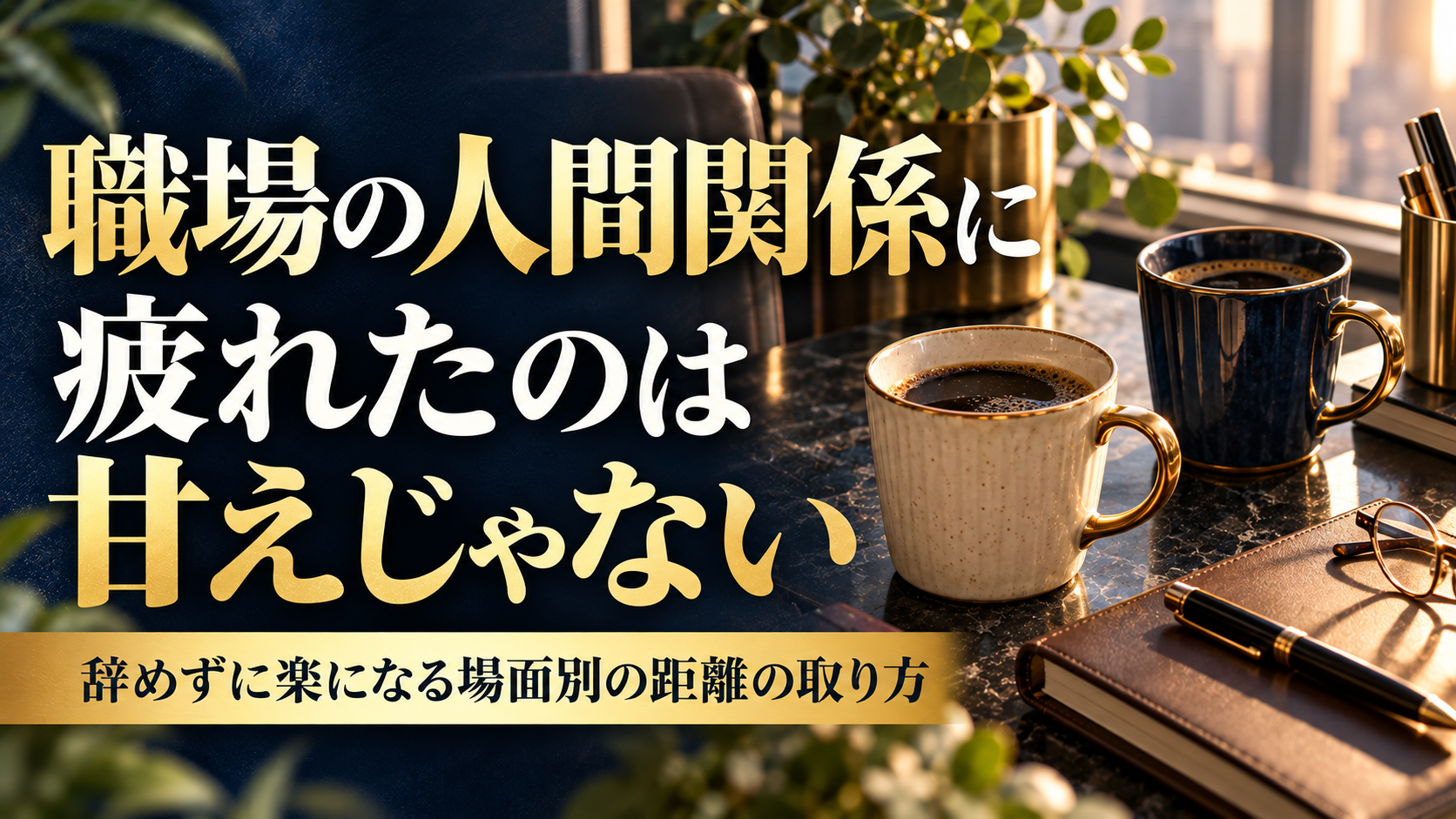 職場の人間関係に疲れたのは甘えじゃない｜辞めずに楽になる場面別の距離の取り方