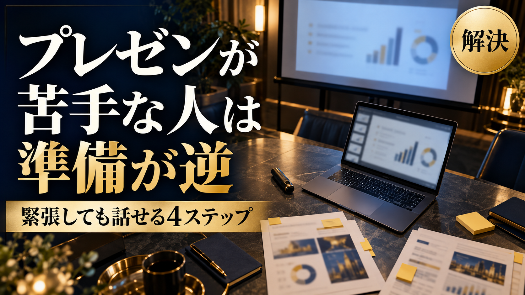 プレゼンが苦手な人は準備の順番が逆｜緊張しても話せる4ステップ